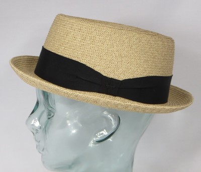 Bailey Hats Waits Pork Pie Hut Hat Strohhut Sommerhut beige natur Neu