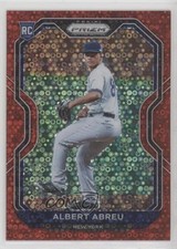2021 Panini Prizm Tier II Red Donut Circle Prizm 92/99 Albert Abreu #193 3c7