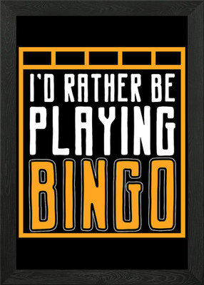 Bingo gerahmtes Wandbild Poster Leinwanddruck Bild