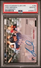 2022 TOPPS STADIUM CLUB CHROME AUTOS #JMI JOSE MIRANDA PSA 10 AUTO