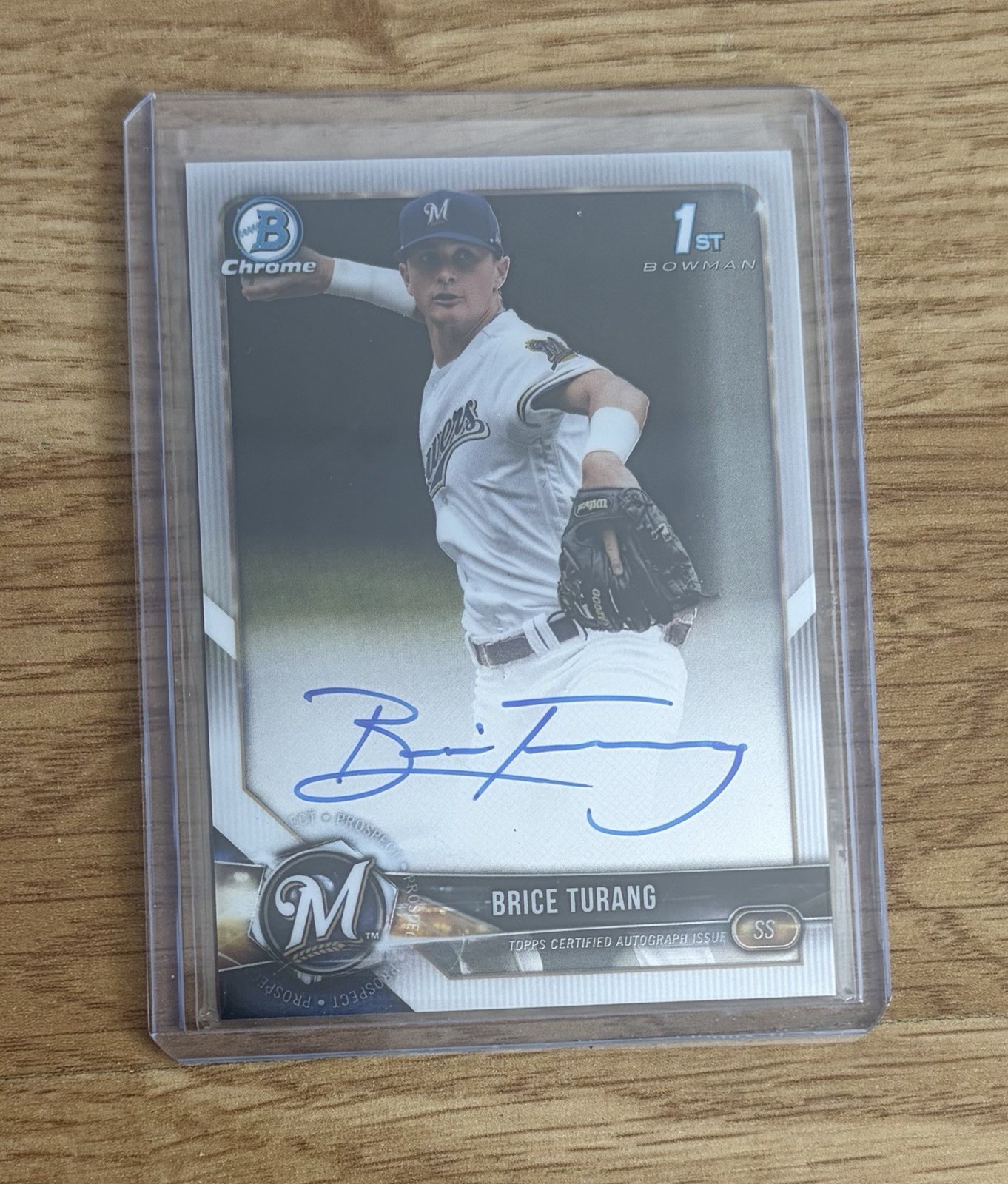 2018 Bowman Draft - Chrome Draft Pick Autographs Brice Turang #CDA-BT (AU, RC)