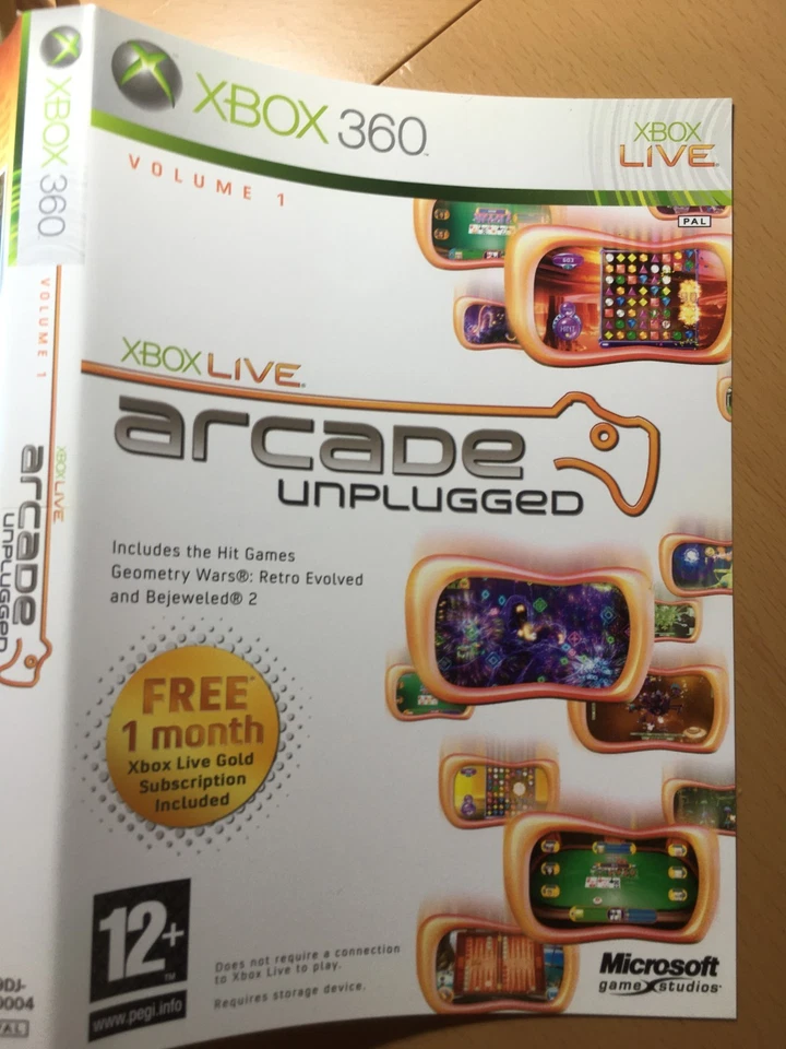 Arcade Unplugged Vol.1  XBOX 360 Cover Insert / Manual / Promo Leaflets - Image 4 of 4