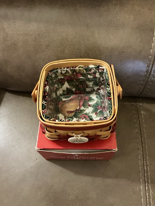 LONGABERGER 2000 TREE TRIMMING "LET IT SNOW" BASKET