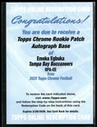 2025 Topps Chrome Emeka Egbuka Rookie Patch Autographs (RAW)