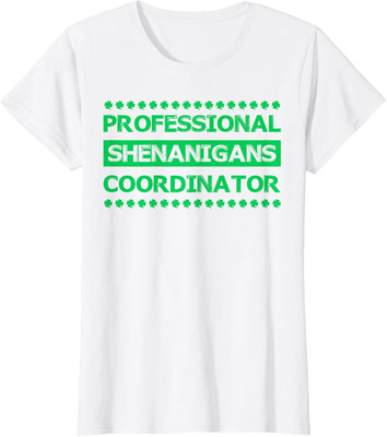 St Patricks Day Wee Little Hooligan Funny Irish Ladies' Crewneck T-Shirt