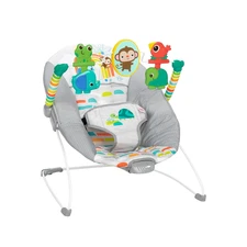 Playful Paradise Comfy Baby Bouncer Seat with Soothing Vibration and Toys, Unise