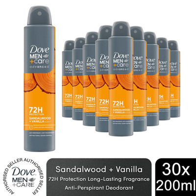 Dove Men+Care Advanced Deo Spray für 72 Stunden Schweißschutz 200ml, 30er Pack