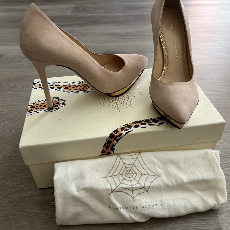 麂皮皮革 Charlotte Olympia 裸色 38 码 — 第 2/4 张图片