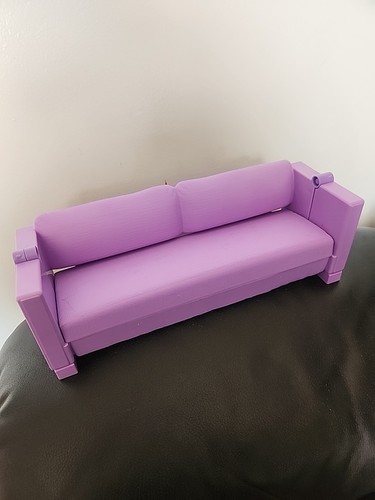 Barbie Convertible Couch to Bunk Bed With Ladder Purple Barbie Furniture - Picture 6 of 6