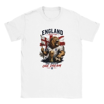 England Fan T-Shirt Herren Three Lions Fußball WM 2026 Supporter Shirt World Cup