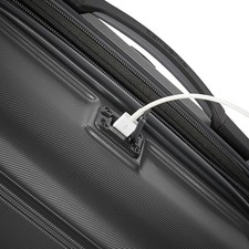 SOLID CHARCOAL - SAMSONITE OMNI 2 HARDSIDE EXPANDABLE LUGGAGE WITH SPINNER