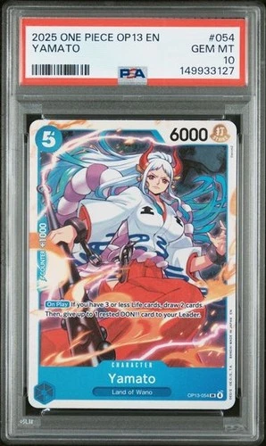 2025 One Piece Carrying On His Will OP13 #054 "Yamato" - PSA 10 - GEM MINT