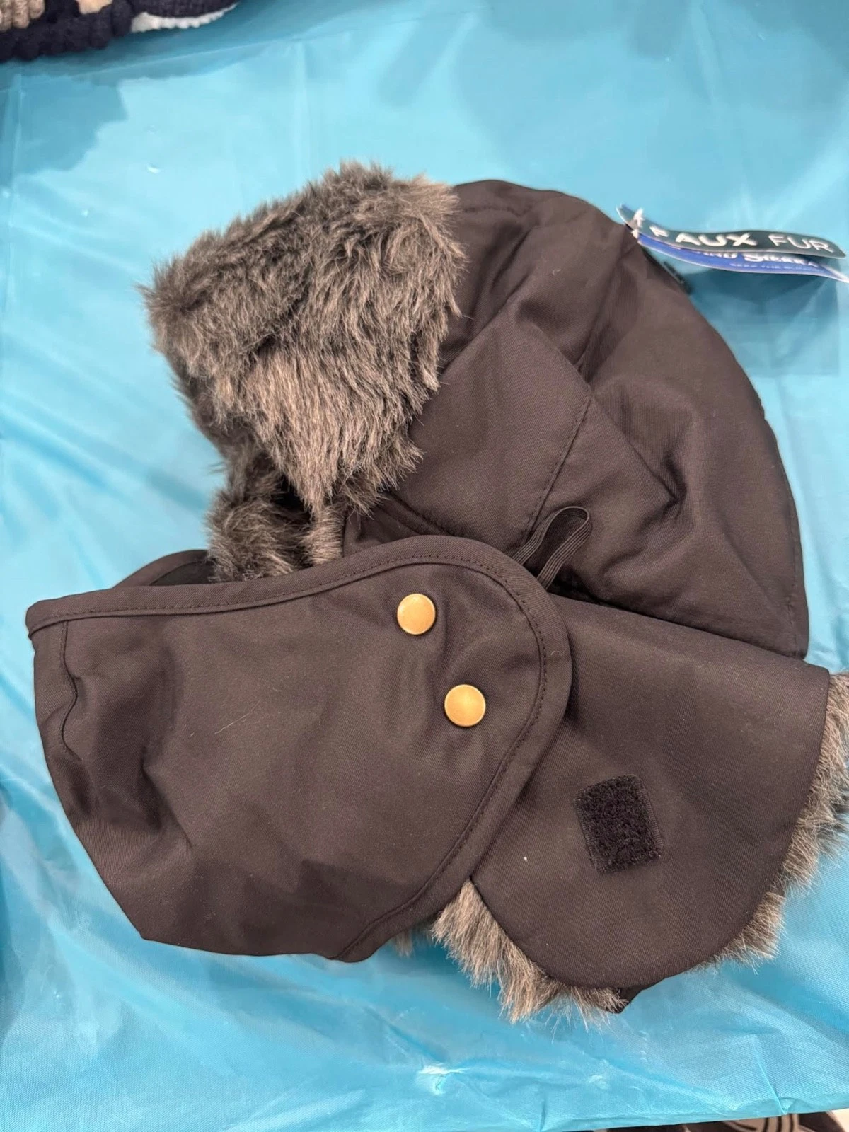 Mens Winter Trapper Hat w Ear Flaps Detachable Face Mask Gifts For him Under $25