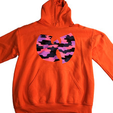 Wu Tang Sweatshirt Hoodie Orange Medium Camo Logo