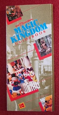 Walt Disney World Magic Kingdom Guide Book 1990 Map Prospekt Karte, Vintage Rare