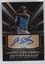 2023 Panini Chronicles Obsidian Electric Etch Orange 35/35 Jacob Berry Auto v9t
