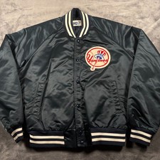 Vintage Chalk Line New York Yankees MLB Baseball Satin Jacket Mens Medium Black