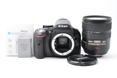 Near Mint Nikon D5200 24.1MP Black DSLR w/  AF-S NIKKOR 24-120mm f/3.5-5.6 G ED