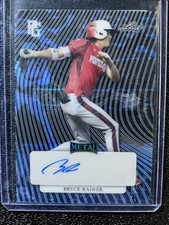 2023 Leaf Metal Perfect Game Bryce Rainer Blue Rainbow Proof Auto #1/1 Tigers