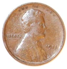 1911-P Lincoln Wheat Cent - VF/XF - #3437X - FREE SHIPPING