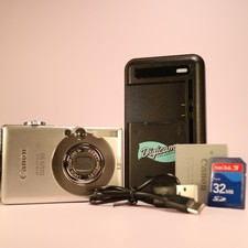 Canon Digital Camera IXUS 50 PowerShot SD400 5.0MP Silver Tested Full Set