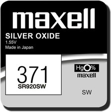 #NeuSonstiges 2x Maxell 371 Uhrenzelle  Silber Oxid Knopfzelle SR920SW 1,55 V