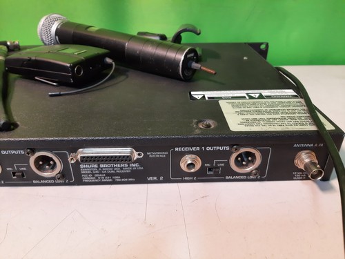 Shure UR4D-UA Wireless Receiver Kit 782-806 MHz w/ U1-UA Bodypack, (2) Antenna - Picture 8 of 8