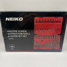 NEIKO 04202A 55 Piece Master Screw Extractor Drill Guide Bit Set NEW SEALED