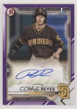 2021 Bowman Paper Prospect Purple Border 161/250 Ripken Reyes #PAPR-RR Auto 2v0