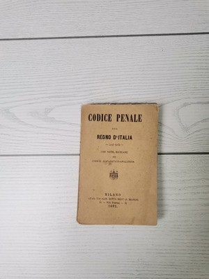 Verschiedene Autoren ''Strafgesetzbuch des Königreichs Italien''