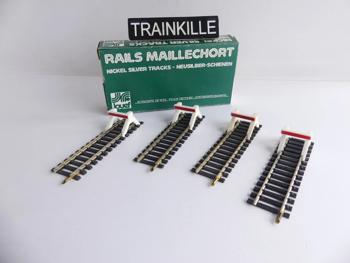 24 Rails Droits Jouef HO – Acier 25cm – Vintage Modélisme Ferroviaire – Réf 475