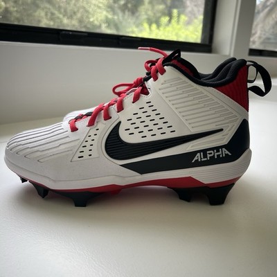 Nike Alpha Menace Strong Cleats University Red Football Men s Size 8.5  NEW/MINT