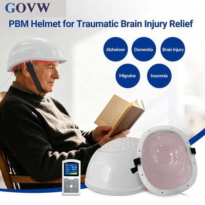 280 Diodes 810nm Light Therapy Helmet Adjustable Frequency Brain Stimulation 15W