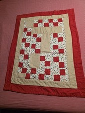 Baby Bear Handmade Patchwork Throw Crib Quilt Blanket Baby Keys Rocking Horse