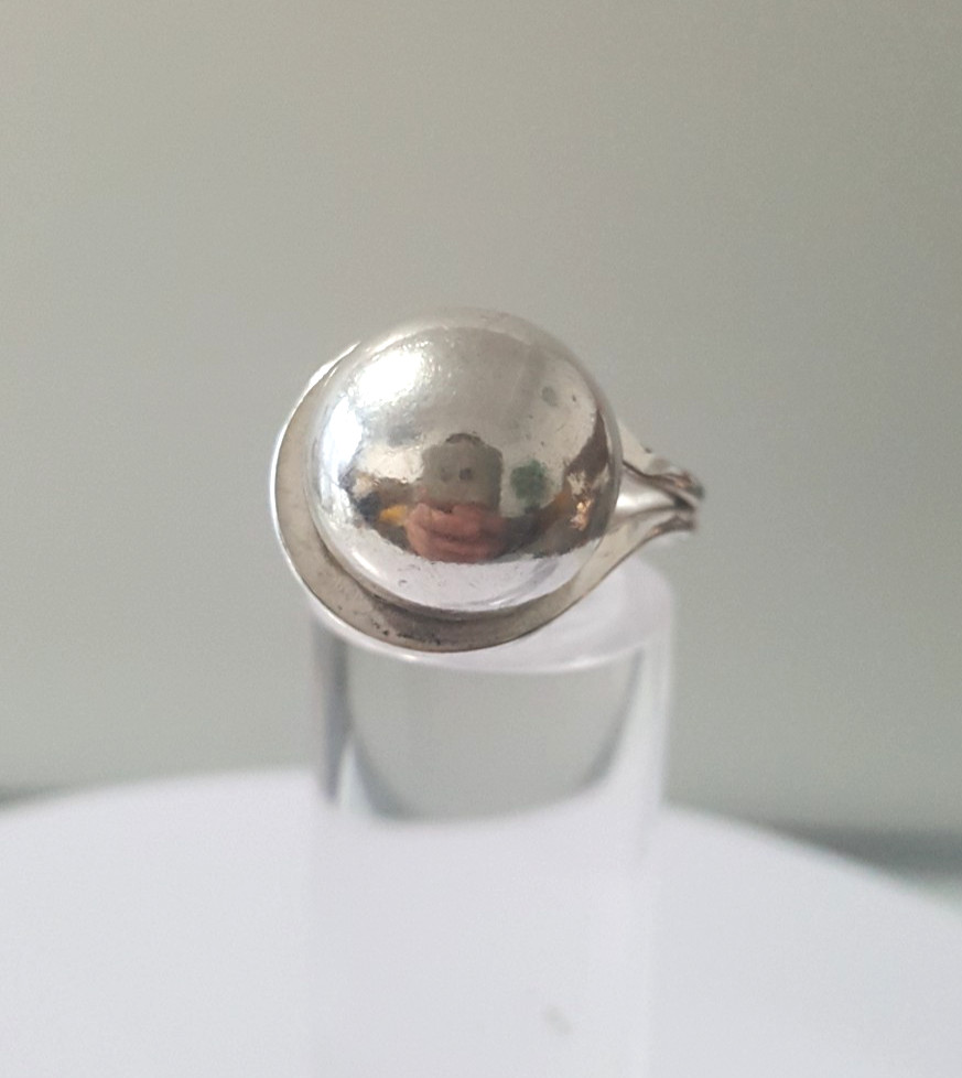 Fabulous Solid Artistic Dome Ring 925 Silver Size… - image 19