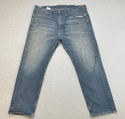 Levis 505 Jeans Mens 40 x 30 Blue Cotton Blend Stretch Straight