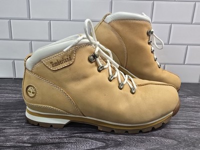 Timberland Splitrock Hiker Men's Size 8 Wheat White Nubuck Boots 85091 - EUC