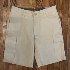 WearFirst Men's Cargo Shorts Stretch Fabric 9  Size 30 Tan NWT