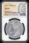 2021 P Morgan Silver Dollar $1 NGC MS69 w/ COA Box OGP Philadelphia