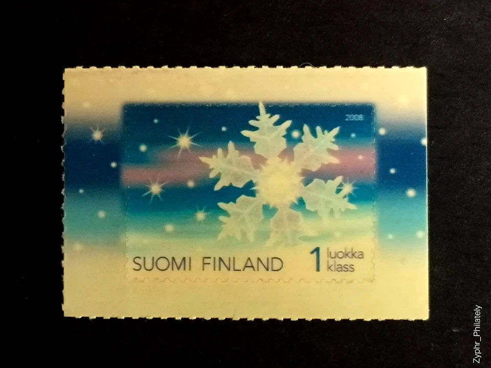 Finland - "SNOW FLAKE ~ CHRISTMAS 2008" World's First Transparent Stamp + FDC - Image 3 of 4