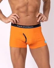 x1 Mens Boxer Briefs Trunks Cotton Underwear Comfort Fit Orange S M L XL 2XL