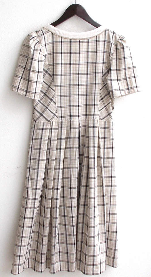 Damen Trachten Kleid natur beige kariert ca. Gr. 44 - Bild 2 von 2