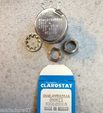 Potentiometer Hobart Welding Clarostat RV4LAYSA254A 250kOhms 53C2-250K-S 20 9339