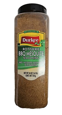 Durkee Rotisserie Seasoning Barbeque BBQ Mesquite Style 26 OZ Containers Large