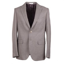 Boglioli Extra-Slim Gray and Brown Patterned Wool Sport Coat 42R Eu 52 NWT