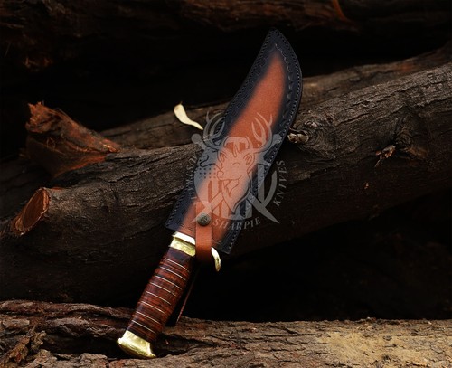 Large Hunting Knife Bowie Sharp Handmade Fixed Blade Camping Outdoor Survival 46 - Picture 7 of 7