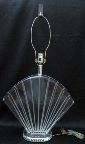 💡  Vintage 1960s MCM Hivo Van Teal,  Signed Lucite Table Lamp ✨Acrylic, Perspex
