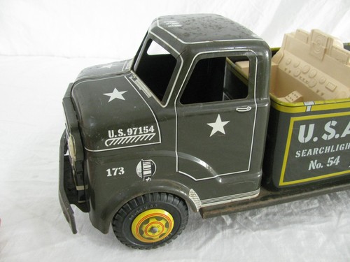 Vintage Marx Pressed Steel US Army Armed Forces #54 Searchlight Truck Read! - Picture 10 of 11