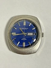 Caravelle 11 UKACB 824 Bulova Co Watch Parts Movement Balance Fork Spring Dial