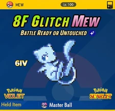 RARE 8F Glitch Shiny MEW ✨Pokemon Scarlet and Violet ✨ 6IV / Home Compatible